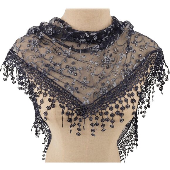 FASHION Towel Scarf Wrap for Women - Navy - Picture 2 of 7